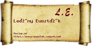 Leány Euszták névjegykártya